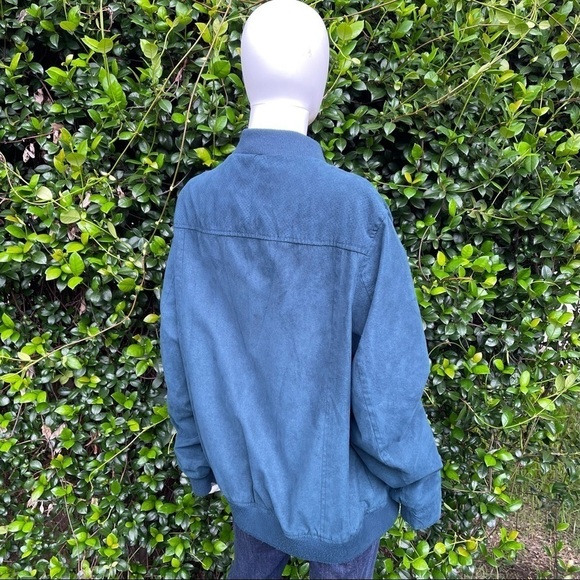 TASSO Elba Vegan Emerald Green Suede Racer Style Men’s Classic Jacket - Picture 3 of 10